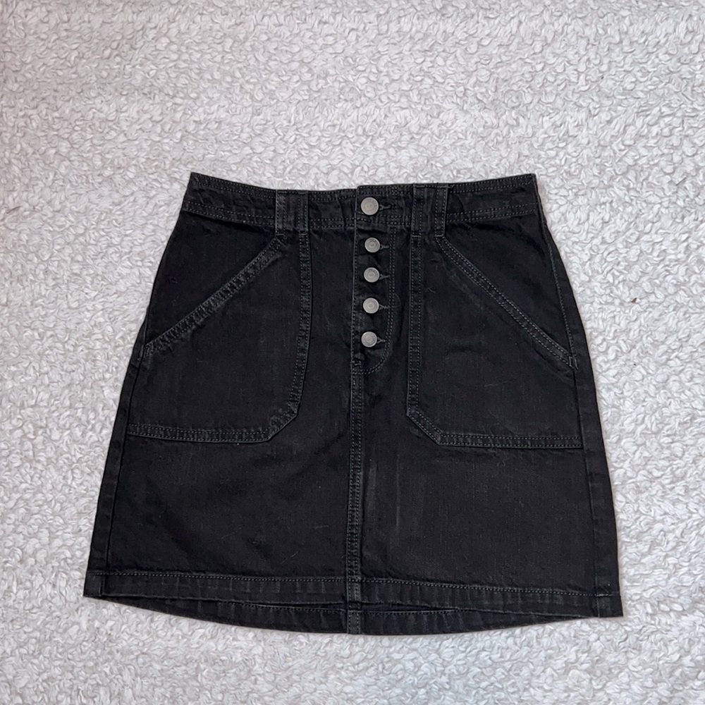 Hollister Black Denim mini skirt size 3